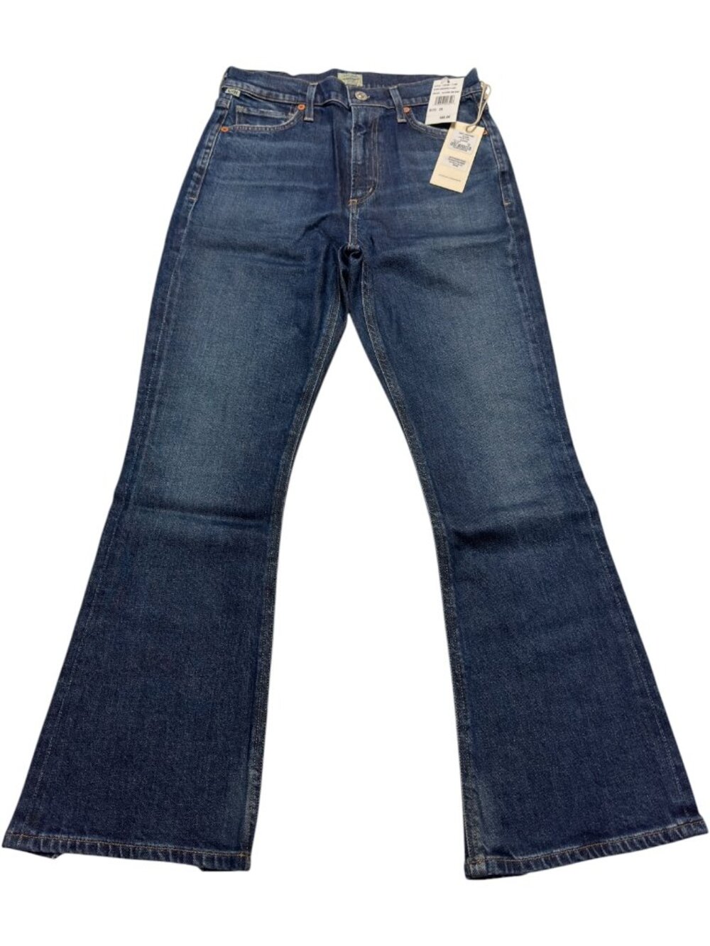 Citizens of Humanity Demy Cropped Flare Jeans Gleams Dark Vintage Size 25 NWT